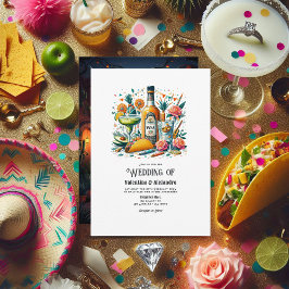 Convites Tacos divertidos e Casamento com Tequila com Garra