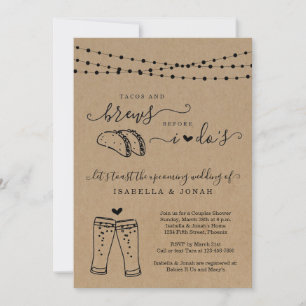 Convites Tacos e Brews antes que eu faça o Chá de panela do