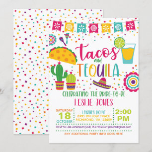 Convites Tacos e Chá de panela de tequila - Wh