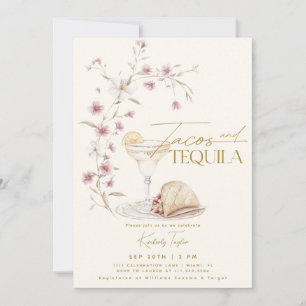 Convites Tacos e Tequila Chá de panela de flor selvagem