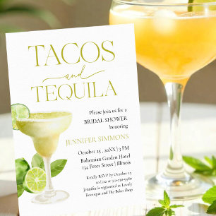 Convites Tacos E Tequila Watercolor Chá de panela