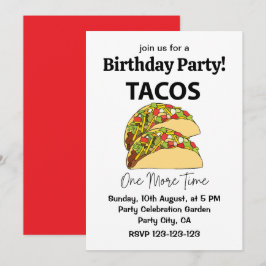 Convites Tacos Mais Uma Vez Comida Mexicana Taco Aniversári