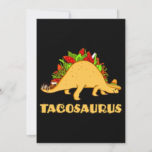 Convites Tacosaurus Cinco de Mayo Funny Taco Dinossaur (Frente)