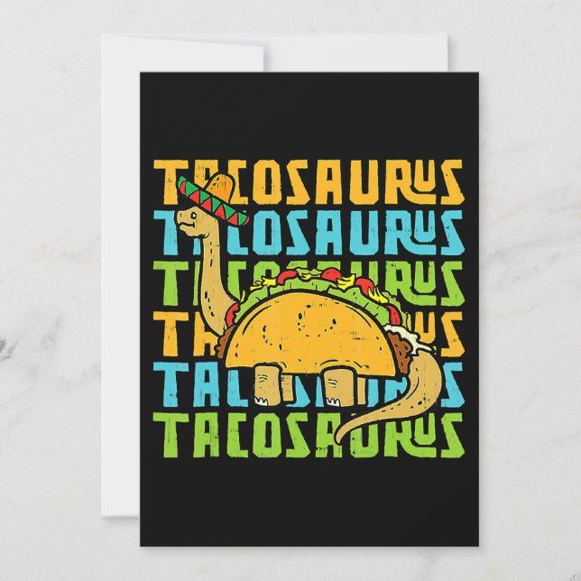 Convites Tacosaurus Taco Saurus Cinco De Mayo Funny Taco Di (Frente)