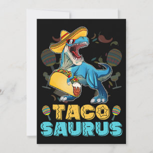 Convites Tacossauro Camisa Kid Taco Cinco de Mayo Kid Dinos
