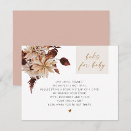 Convites TALIA Bohemian Terracotta Livros Florais para Bebê