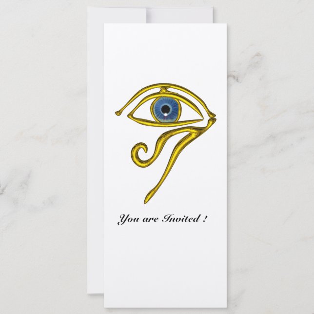 Convites TALISMAN AZUL, Preto e Metálico Dourado (Frente)