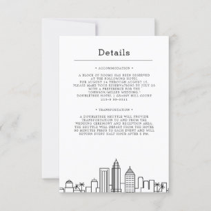 Convites Tampa, Florida Wedding Detalhes do convidado