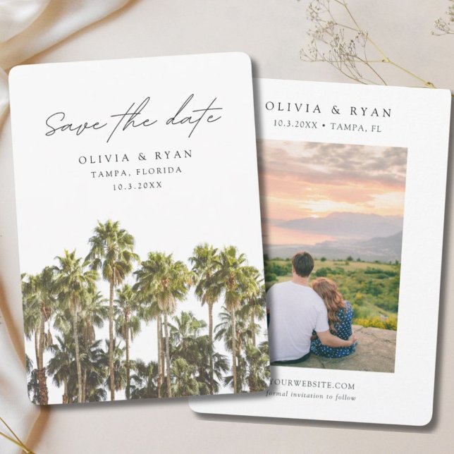 Convites Tampa Wedding Flórida Salve a Data (Tampa Wedding Florida Save the Date Invitation
)