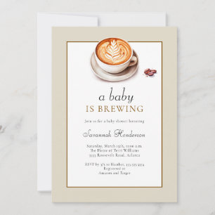 Convites Tan A Baby Está Fazendo Chá de fraldas De Café