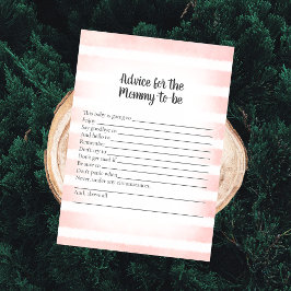 Convites Tan Bunny Pink Advice Para Jogo De Chá De Mamãe