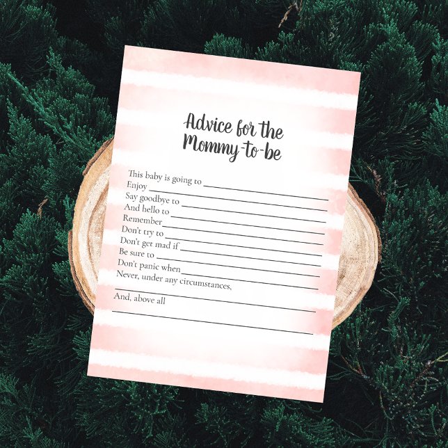 Convites Tan Bunny Pink Advice Para Jogo De Chá De Mamãe (Criador carregado)