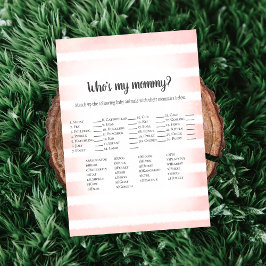 Convites Tan Bunny Pink Quem é Meu Jogo de Chá de fraldas d