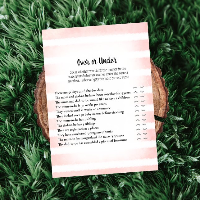 Convites Tan Bunny Rosa Sobre O Jogo Do Chá de fraldas (Criador carregado)