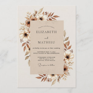 Convites Tan Ethereal Blossom Casamento
