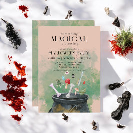 Convites Tan Potions & Spells Bruxas Cauldron Halloween