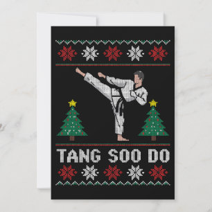Convites Tang Soo Do Natal Suéter Feio Artes Marciais
