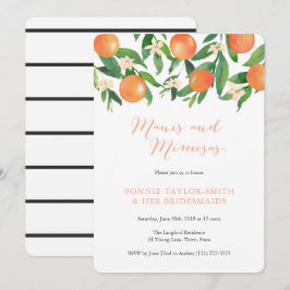 Convites Tangerine Charcarbonus Manis Mimosas Bridal Lunche