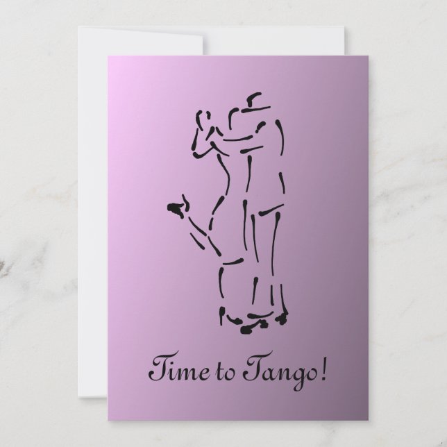 Convites Tango Dancers com Slogan Personalizável (Frente)