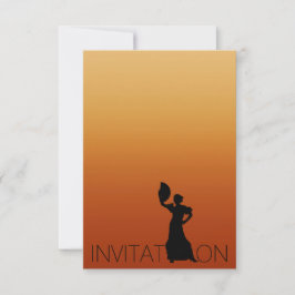 Convites Tango Flamenco Partido Latino da Dança Brown Ombre