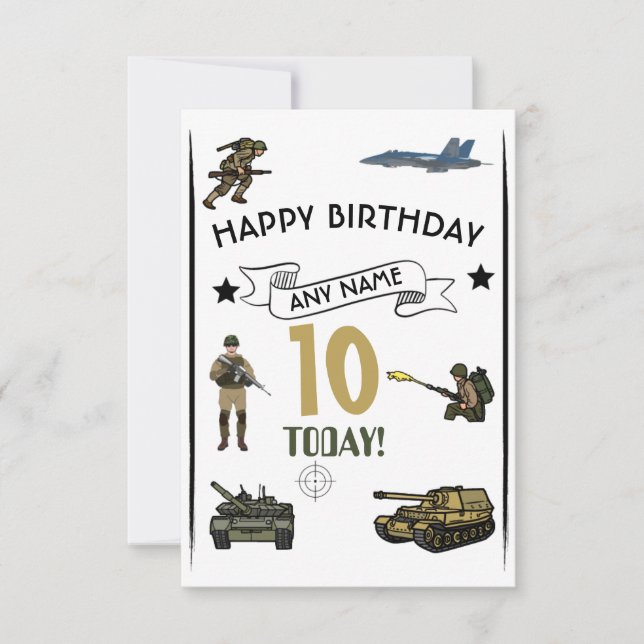 Convites Tank Birthday (Frente)