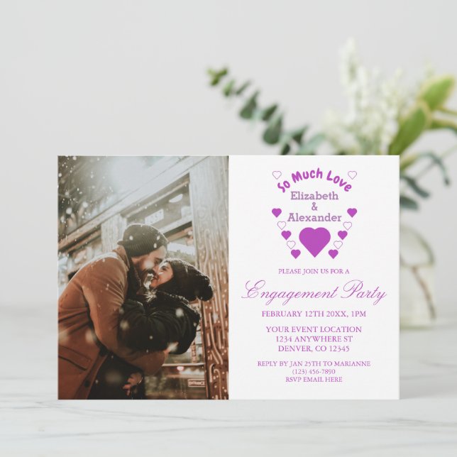 Convites Tanta Festa de noivado De Casamento De Amor (Em pé/Frente)