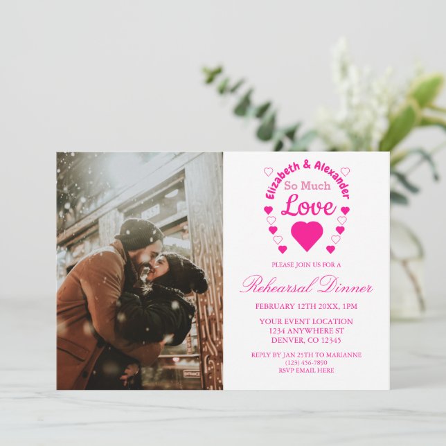 Convites Tanta Janta De Ensaio De Casamento De Amor (Em pé/Frente)