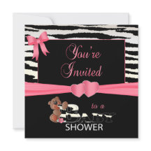 Tão Bonito Rosa e Zebra Strips para um Chá de fral