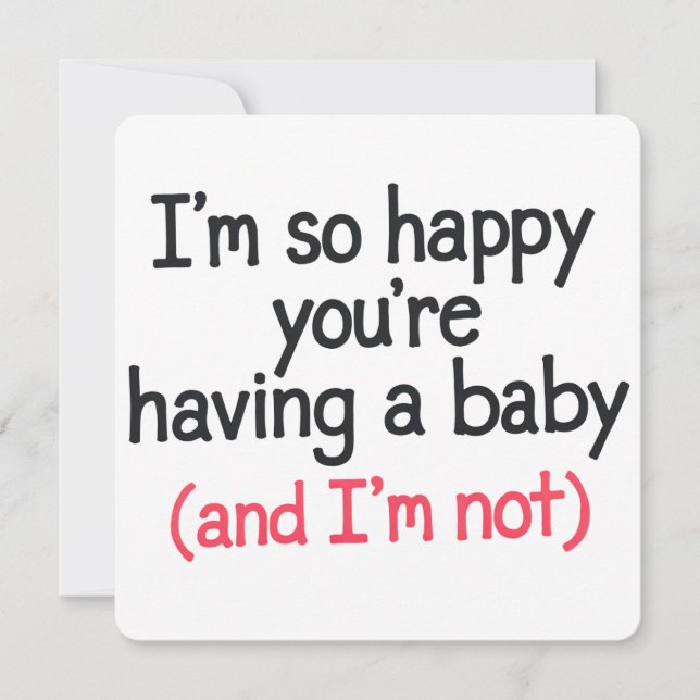 Convites Tão Feliz Que Você Está Grávida e Eu Não Estou Eng (Frente)