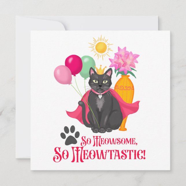 Convites Tão Meowsome, Tão Meowtastic! (Frente)