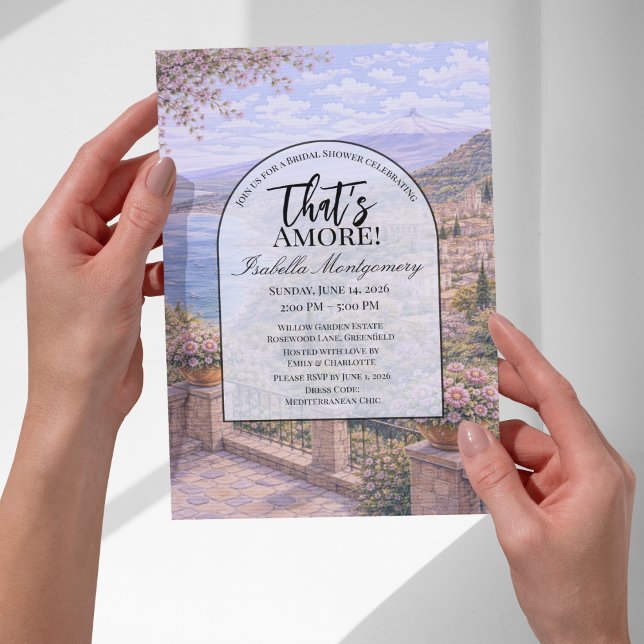 Convites Taormina Italian Themed Bridal Shower (Taormina Italian Themed Bridal Shower Invitations
)