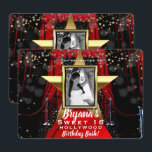 Convites Tape Vermelho Estrelas Douradas de Hollywood Festa<br><div class="desc">personalize para qualquer evento</div>