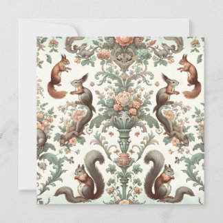 Convites Tapeçaria do Esquilo da Floresta Vitoriana