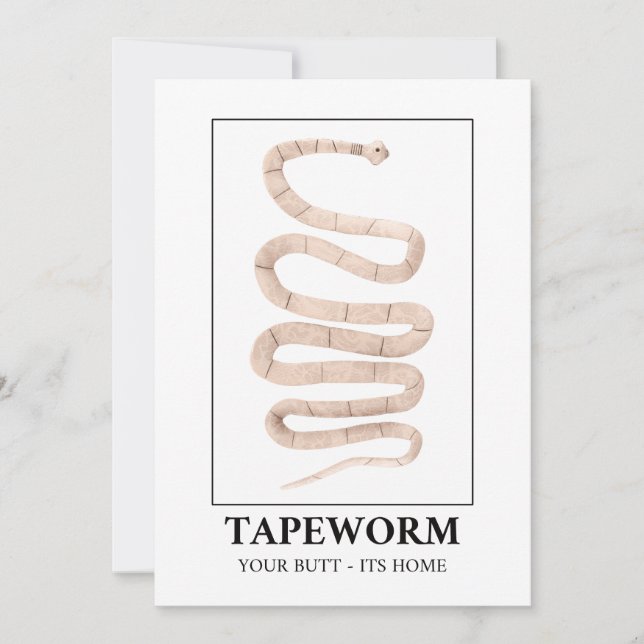 Convites Tapeworm Seu Bumbum É A Sua Casa (Frente)