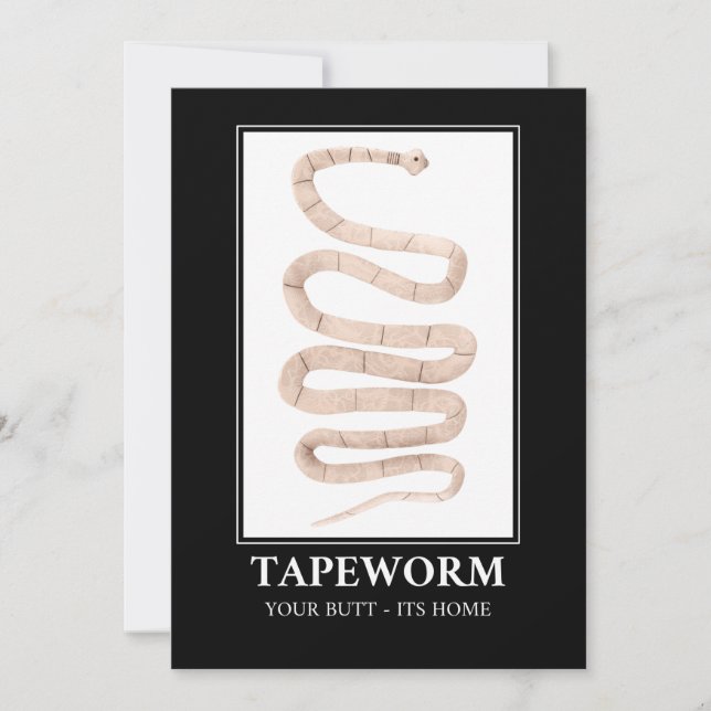 Convites Tapeworm Seu Bumbum está em casa (Frente)