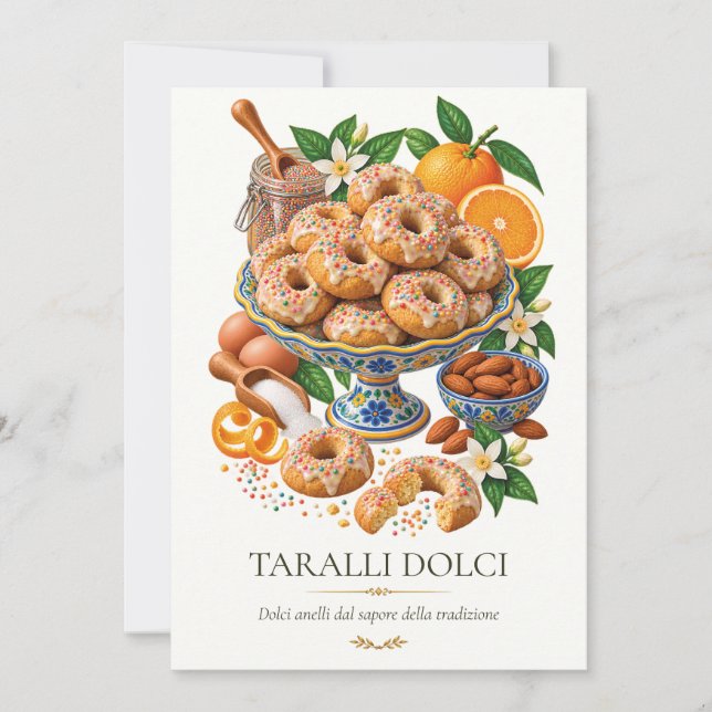 Convites Taralli Dolci – Vintage Italian Dessert (Frente)