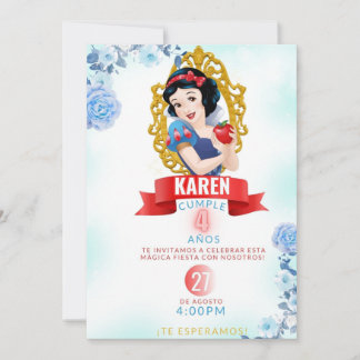 Convites Targeta digital de blanca nieves 