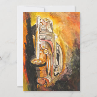 Convites Tarjeta auto retro