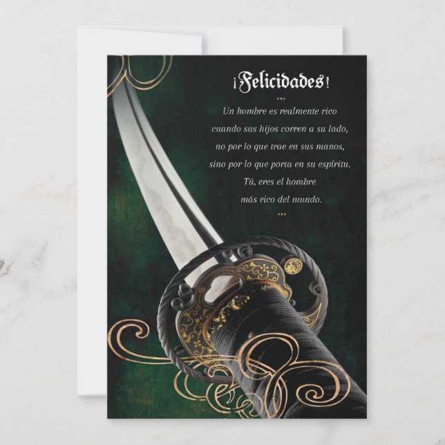 Convites Tarjeta de Felicitación para el Día de los Padres (Frente)