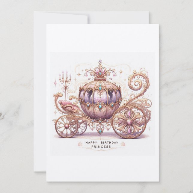 Convites Tarjeta invitación Cumpleaños Princess  (Frente)