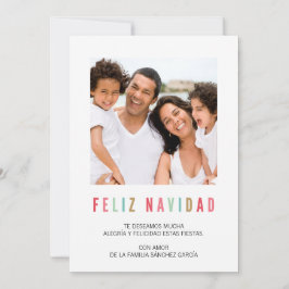 Convites Tarjetas Navideñas de Foto | Saludos Coloridos