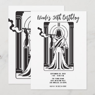 Convites Tarot Alta Sacerdotisa Fumo de Maconha Oculto