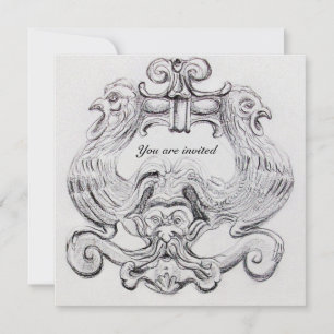 Convites TAROT/ ANTIGO FLORENTINE GROTESQUE Black White