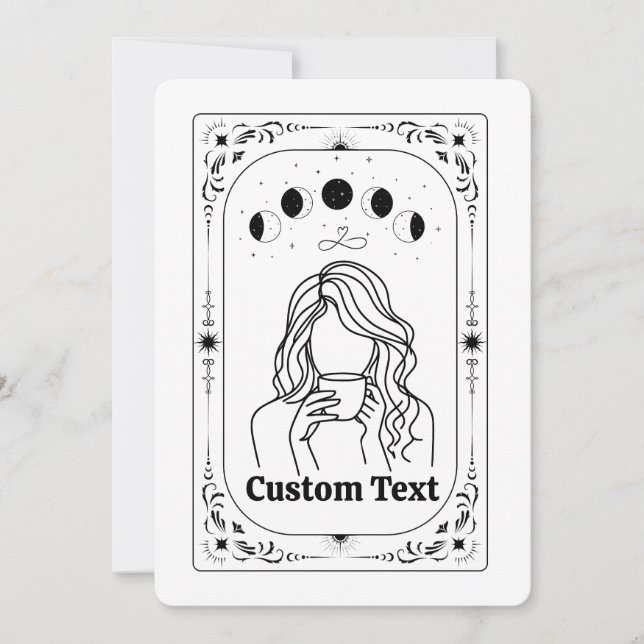 Convites Tarot Astrologia Personalizada Sorte Magia Signo Z (Frente)
