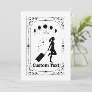 Convites Tarot Caprichoso Amante de Viagens Personalizado F