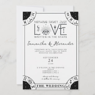 Convites Tarot Celestial Weding Zodiac Sinaliza Lua Mau
