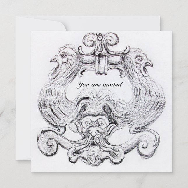 Convites TAROT / FLORENTINO ANTIGO GROTESCO Roxo Branco (Frente)