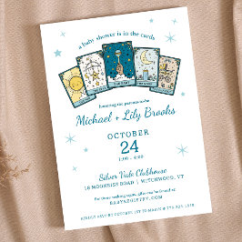 Convites Tarot Fortune Teller Celestial Boy Baby Shower