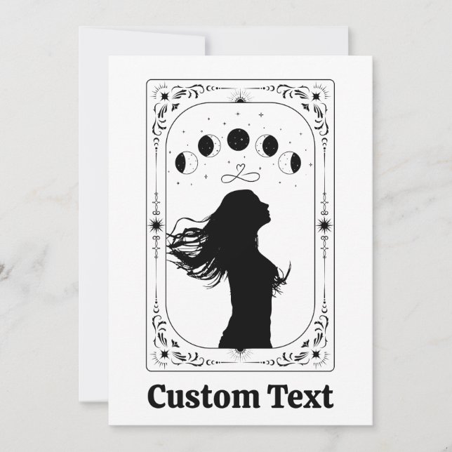 Convites Tarot Personalizado Feminista Amiga Mágica Mística (Frente)