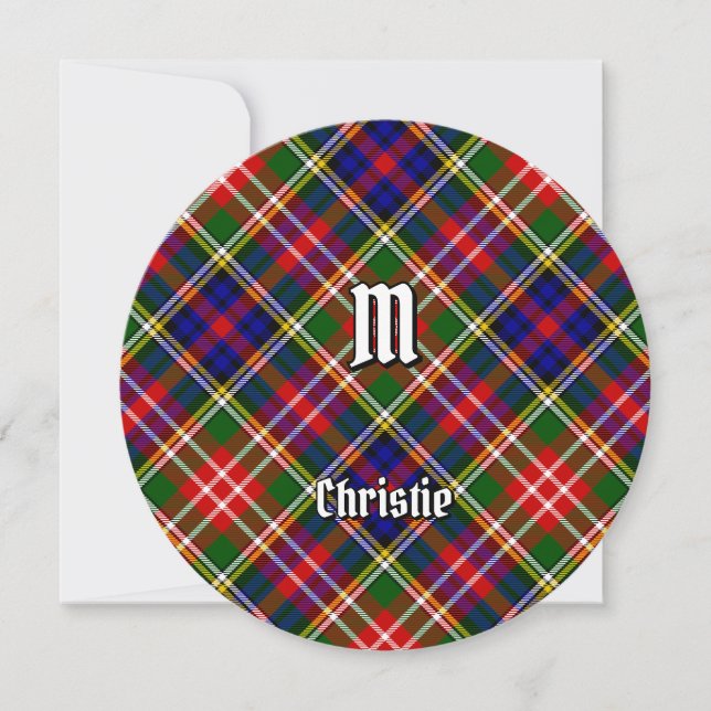 Convites Tartan do Clã Christie (Frente)